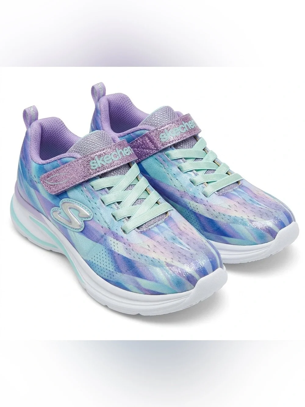 Skechers Blue Purple Sneakers girls size 2